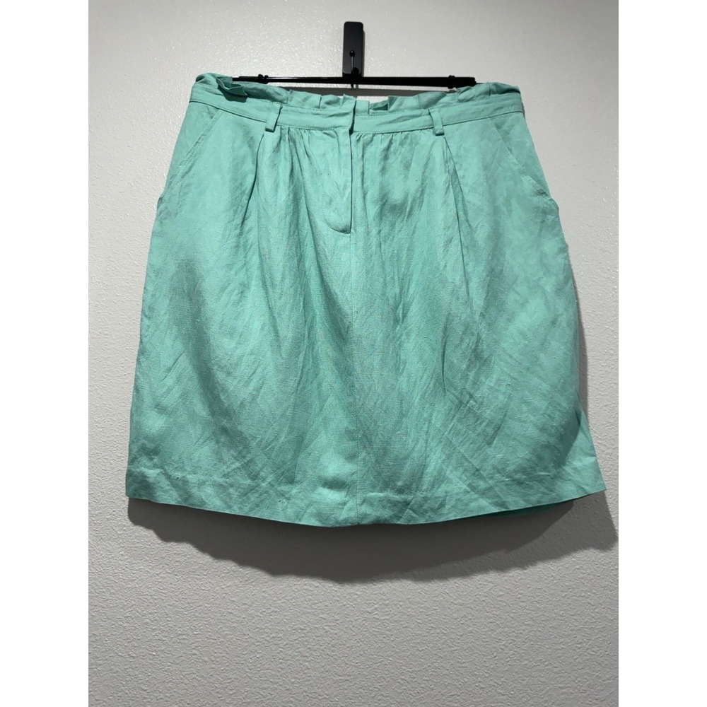 Love21 Linen mint green SZ LG skirt